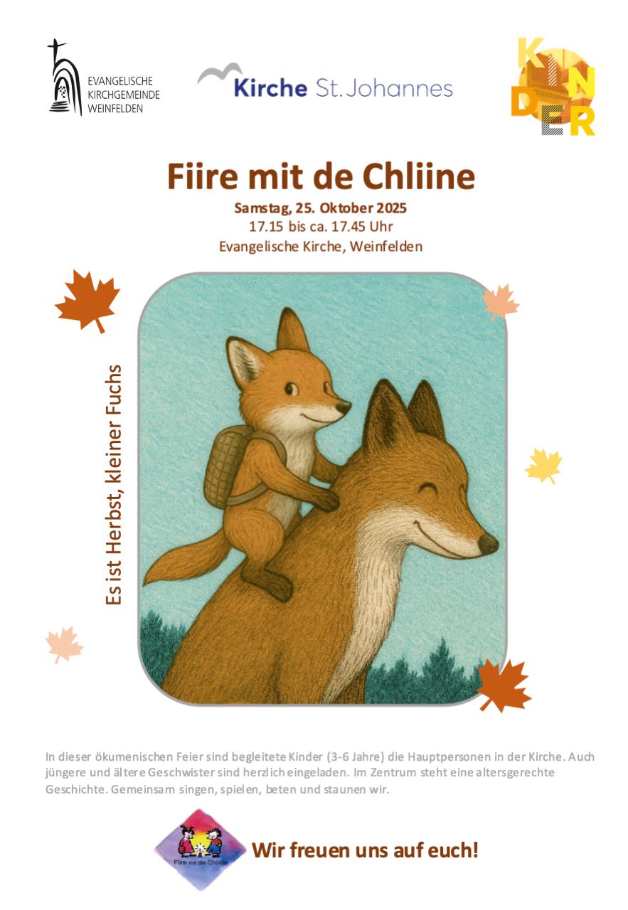 Einladung Fiire Mit De Chliine